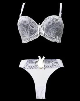 Fancy Bridal Bra Panty Sets - Single Padded Underwired Bra Panty Sets - BS201