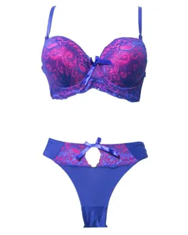 Fancy Bridal Bra Panty Sets - Single Padded Underwired Bra Panty Sets - BS202