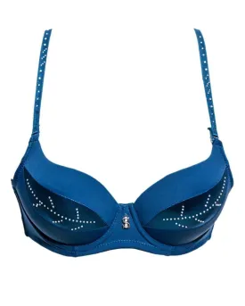 Fancy Bridal SH789 Diamond Blue Bra- Single Padded,Under Wired Bra - By Sister Hood