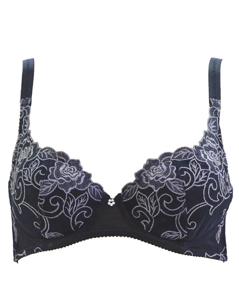Fancy Embroidered Bra, Non Padded - Underwired Bra - Taiwan Bra - 2022