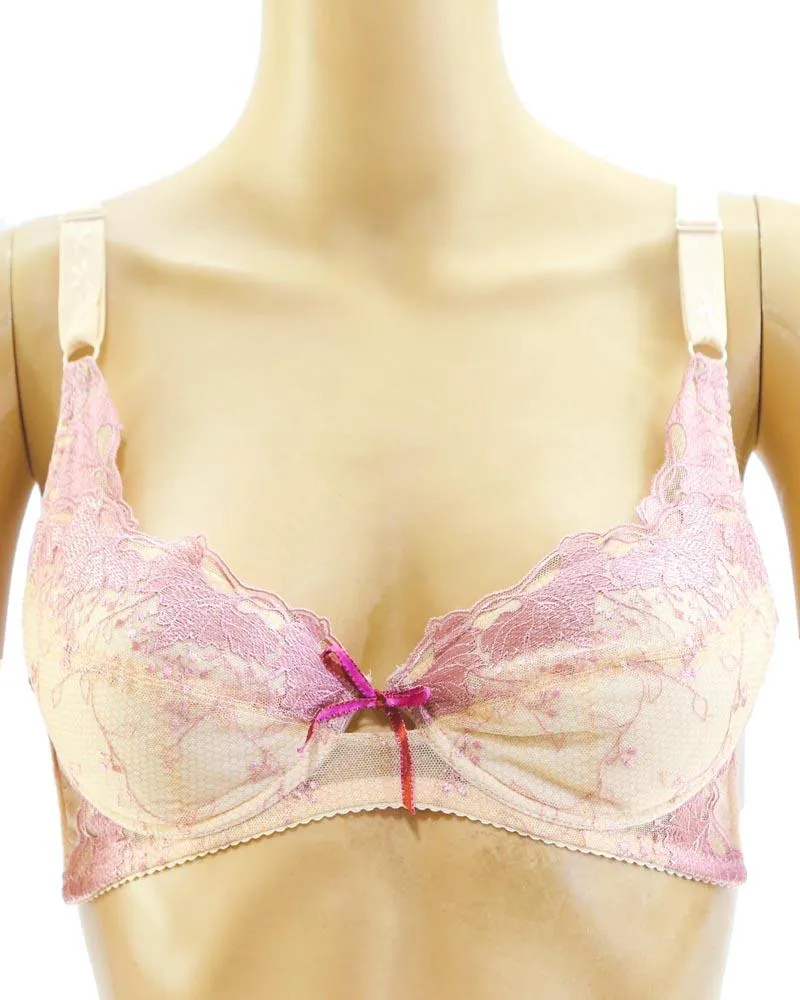 Fancy Embroidered Bra, Non Padded - Underwired Bra - Taiwan Bra - 6017