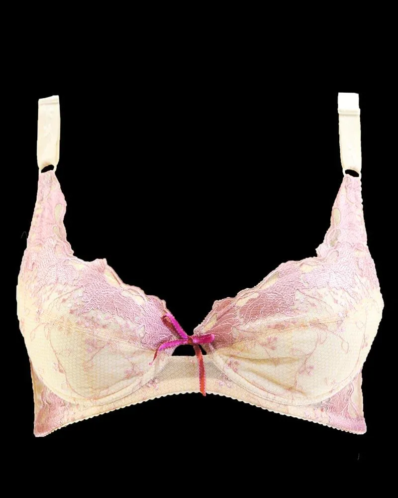Fancy Embroidered Bra, Non Padded - Underwired Bra - Taiwan Bra - 6017