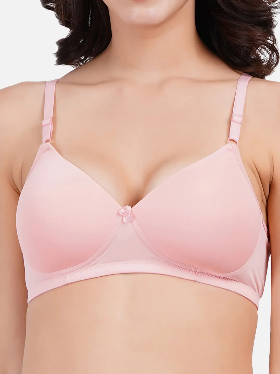 FIMS Fashion Women Lycra Solid Padded Bra Pack of 1 Beige
