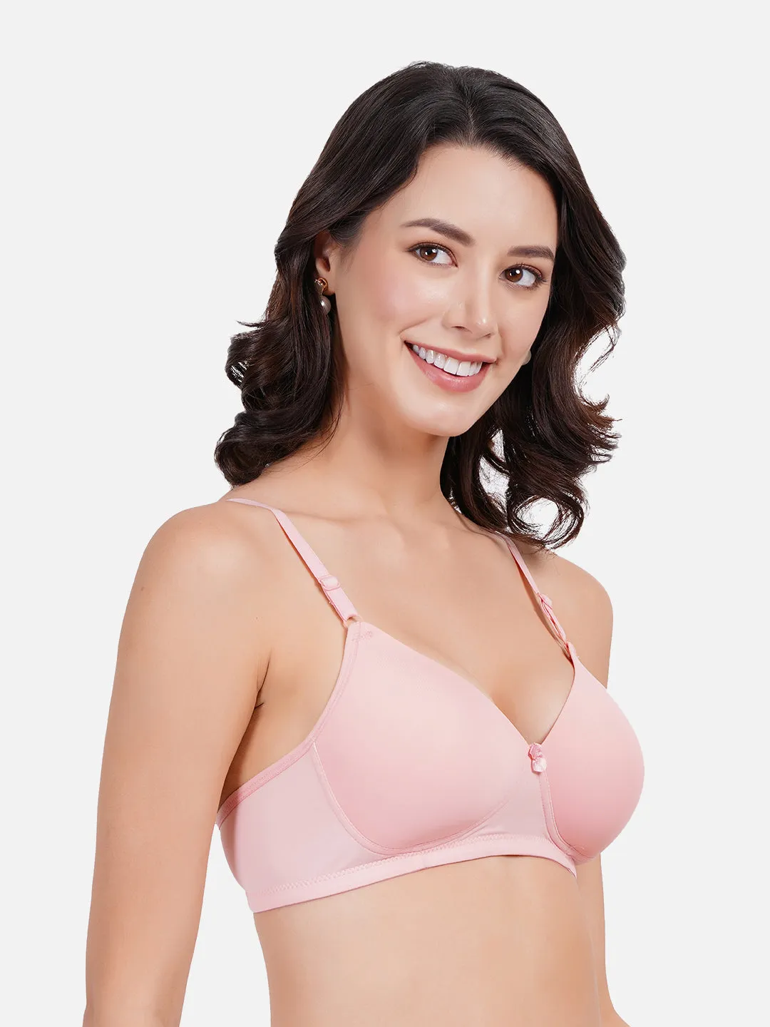 FIMS Fashion Women Lycra Solid Padded Bra Pack of 1 Beige