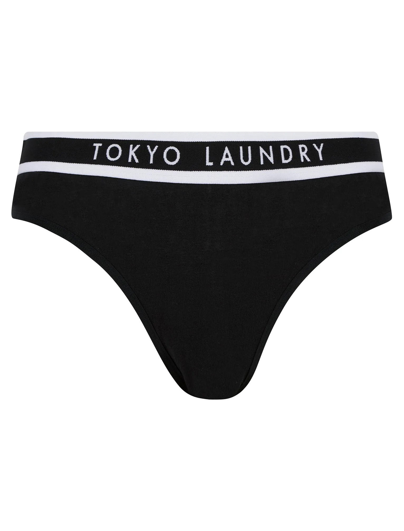 Fran (5 Pack) Cotton Assorted Briefs in Jet Stream / Jet Black / Smoke Gray - Tokyo Laundry
