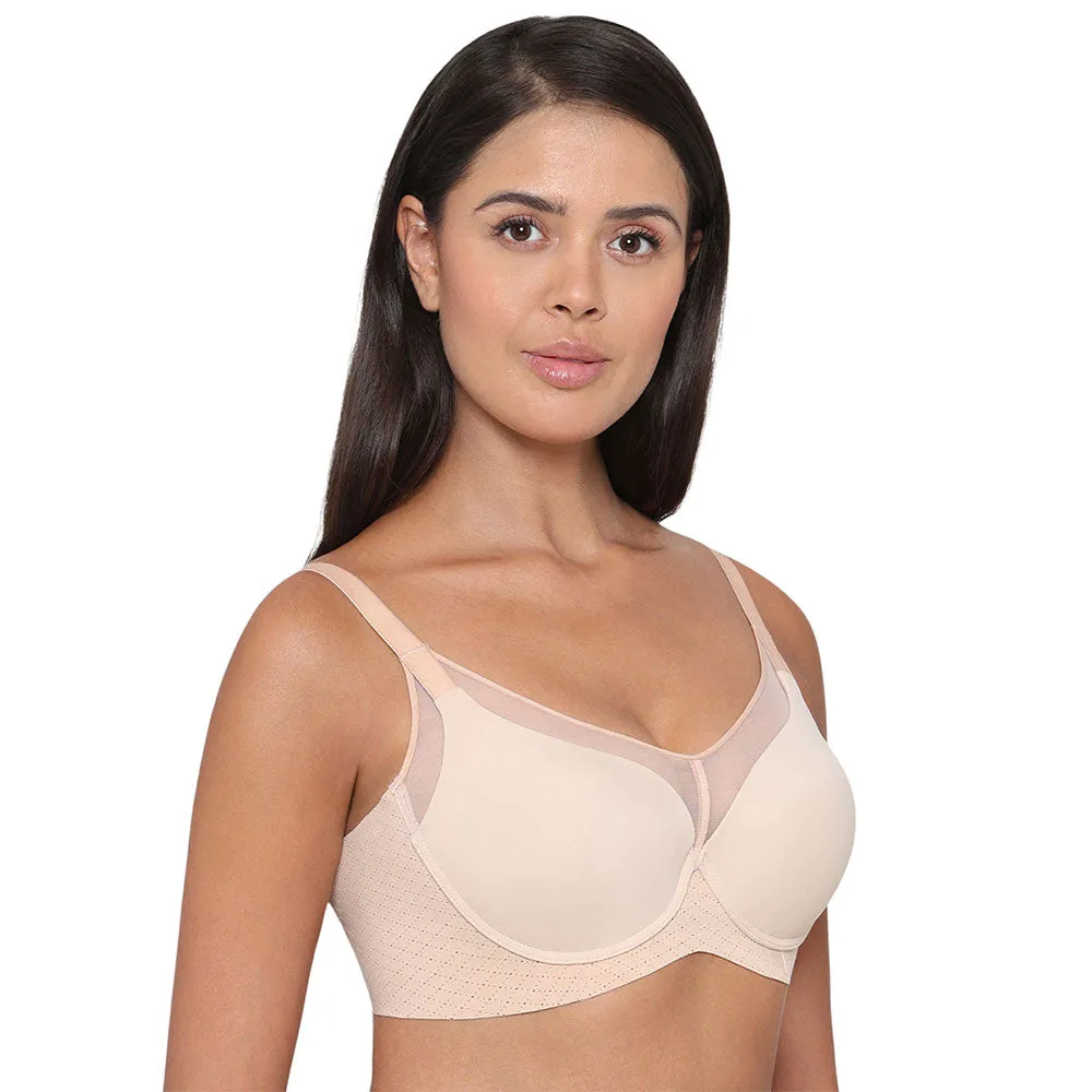 Franca Padded Non-wired Full Cup Everyday Wear Full coverage T-Shirt Bra - Beige