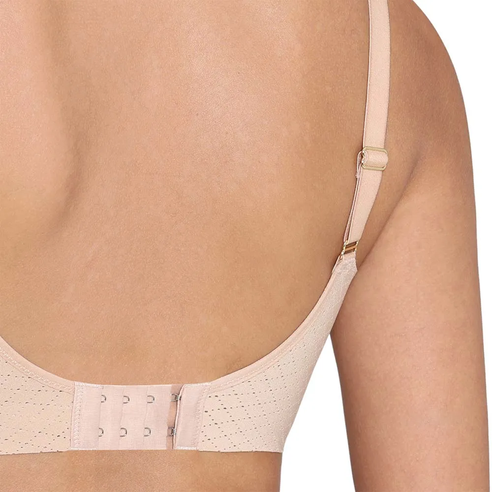 Franca Padded Non-wired Full Cup Everyday Wear Full coverage T-Shirt Bra - Beige