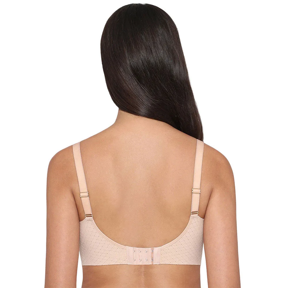 Franca Padded Non-wired Full Cup Everyday Wear Full coverage T-Shirt Bra - Beige
