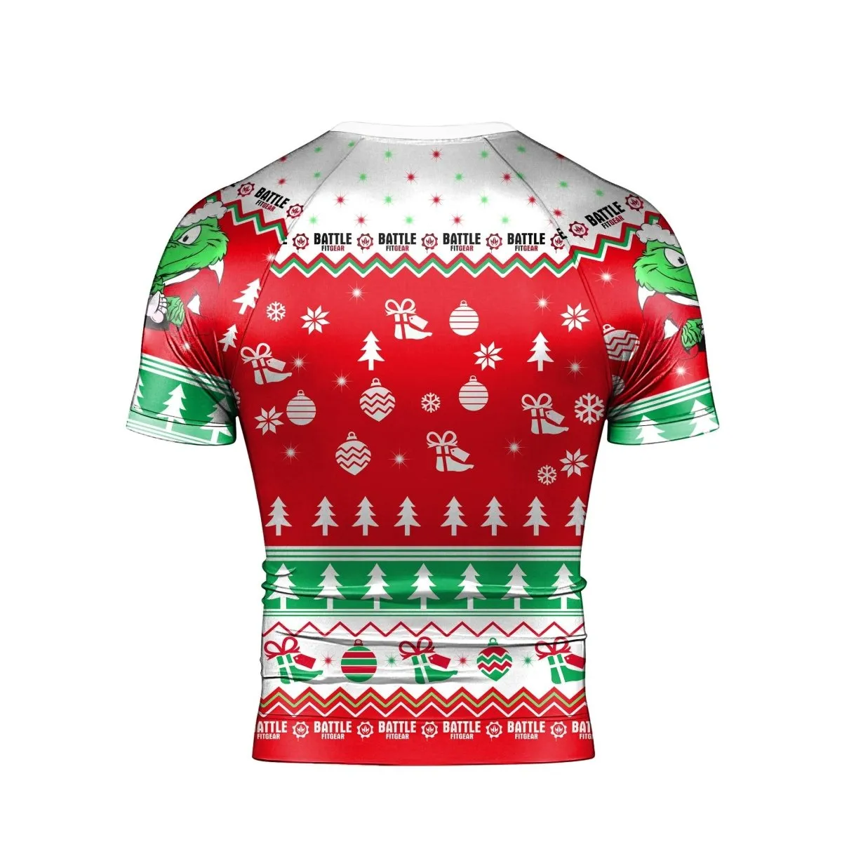 Funny Santa Grinch Short Sleeve Rash Guard