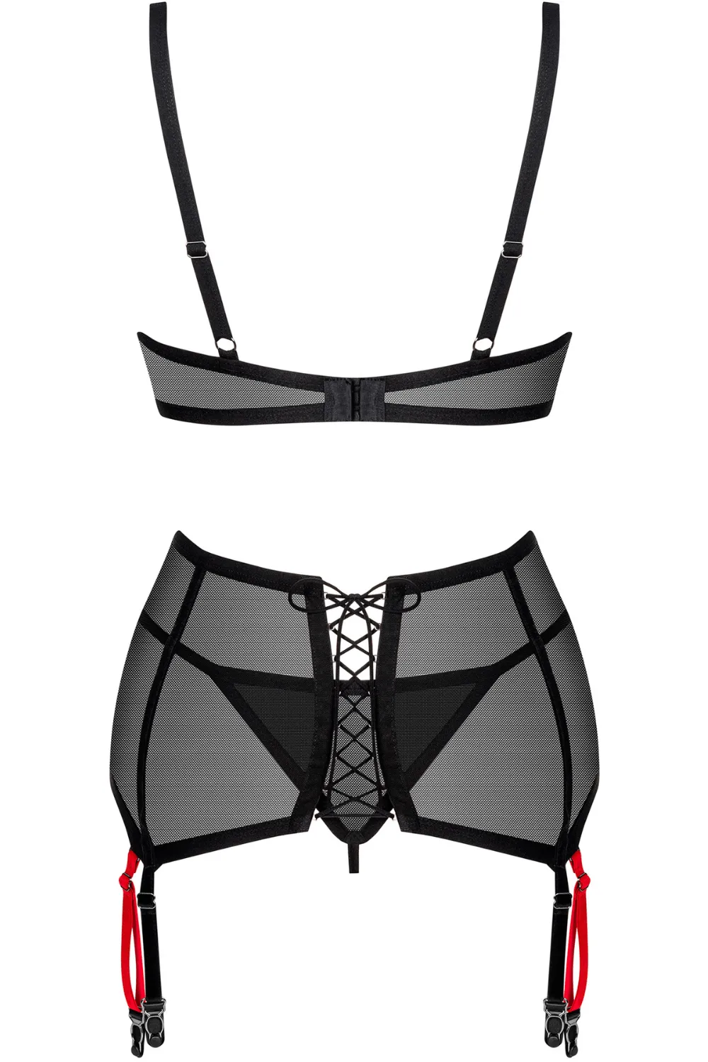 Glandez Bra, Thong & Suspender