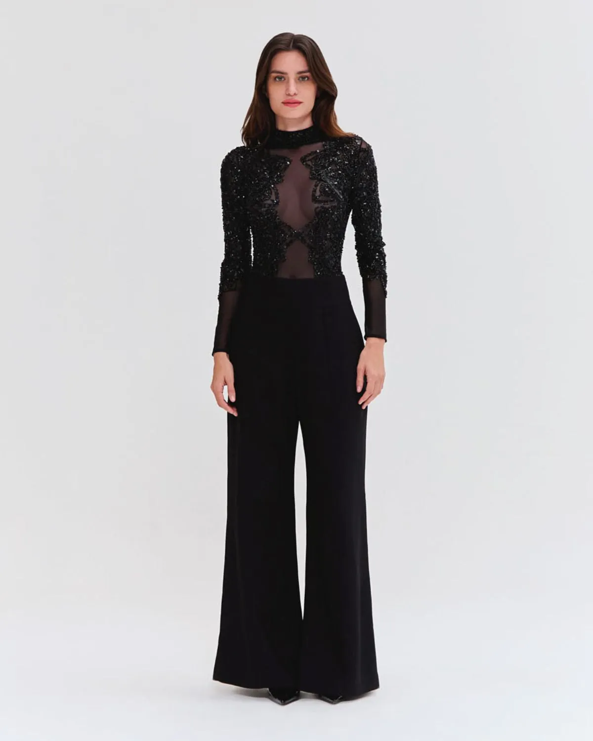 HAND BEADED TULLE BODYSUIT (EXCLUSIVE)