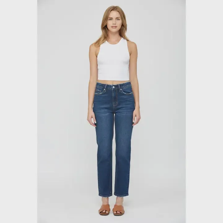 High Rise Straight Jeans