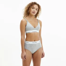 High Waist Bikini Brief - Light Grey
