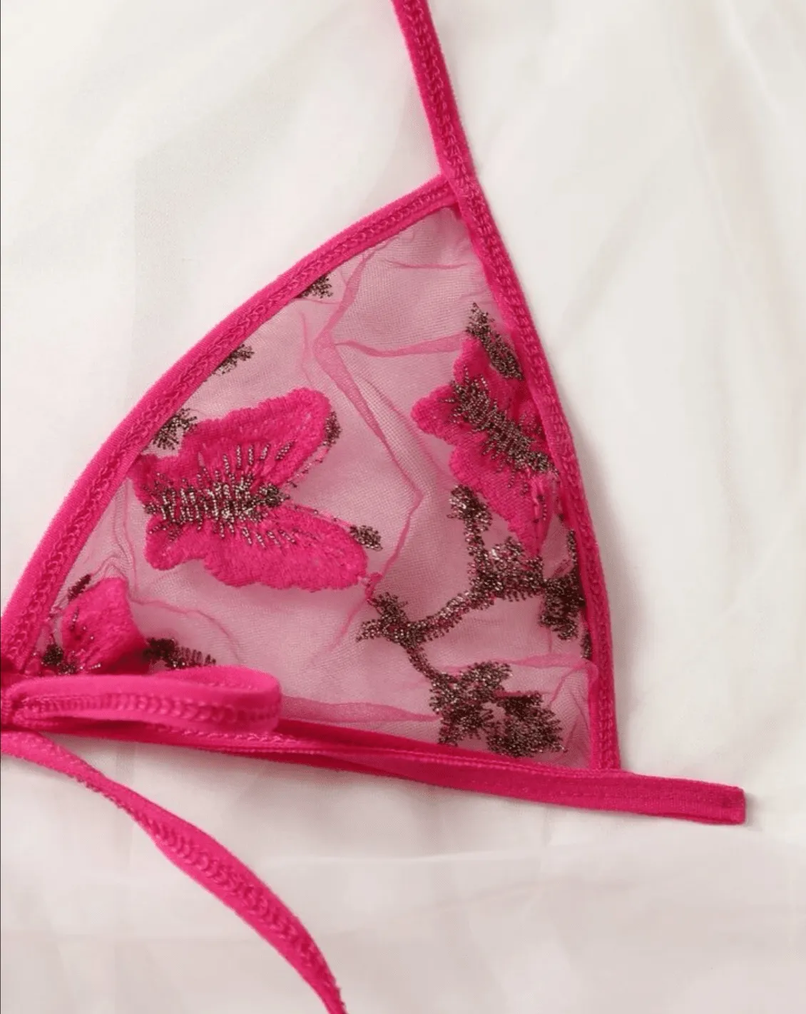 Hot Pink Lingerie Butterfly Set