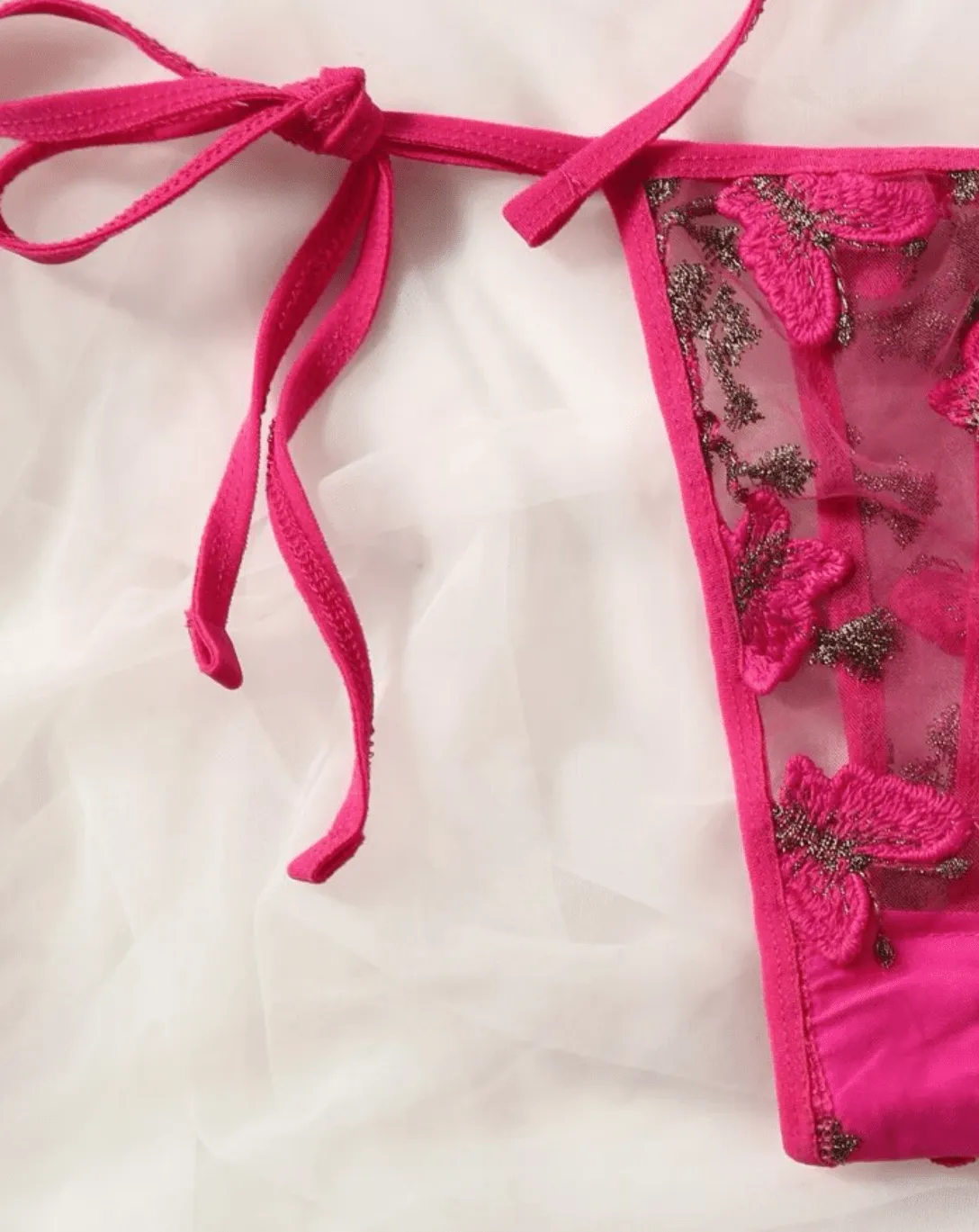 Hot Pink Lingerie Butterfly Set