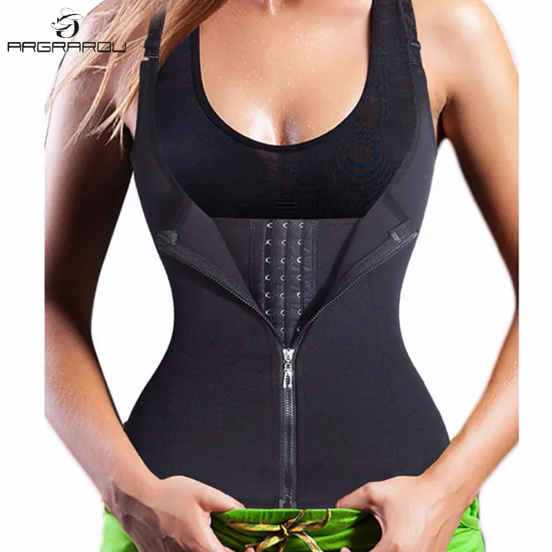 Hot Shapers Neoprene Sauna Sweat Vest Waist Trainer Cincher Women Body Shaper