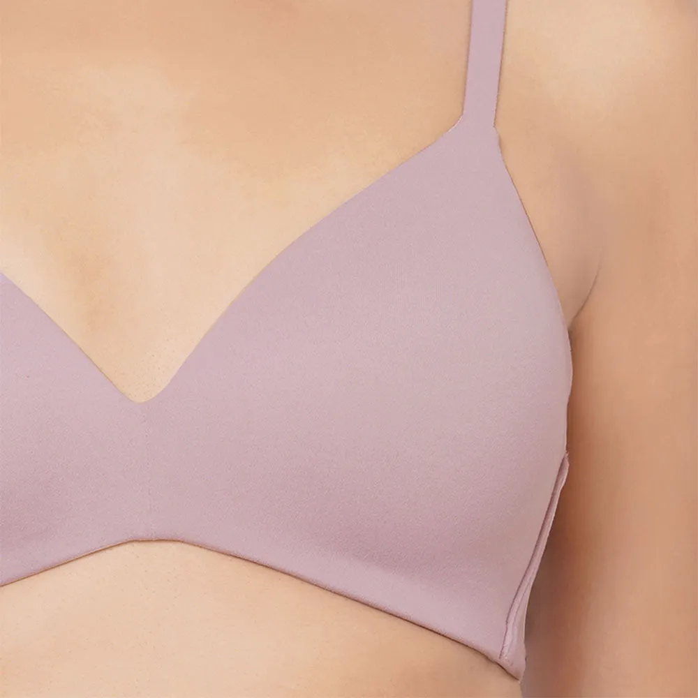How Perfect Padded Non-wired 3/4th Cup Medium Coverage Seamless T-Shirt Bra - Mauve