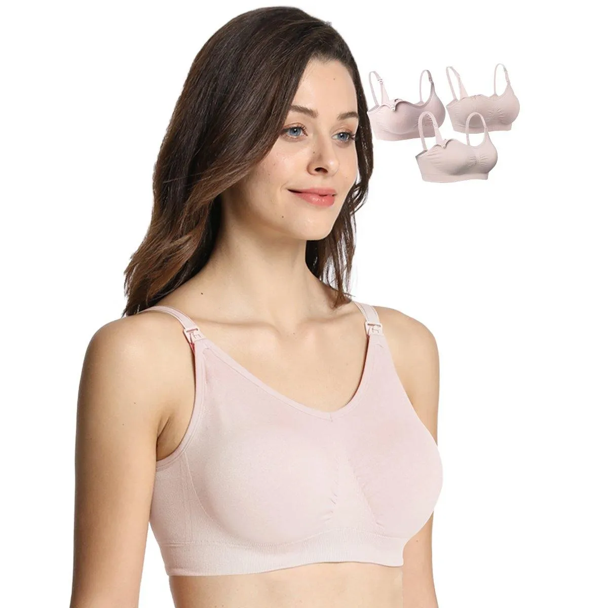 iLoveSIA 3PACK Support Low Impact Nursing and Maternity Bra