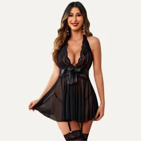 Inaya Mesh Sheer Two Piece Lingerie