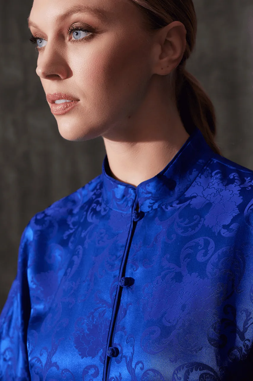Ines Jacquard Mandarin Silk PJ
