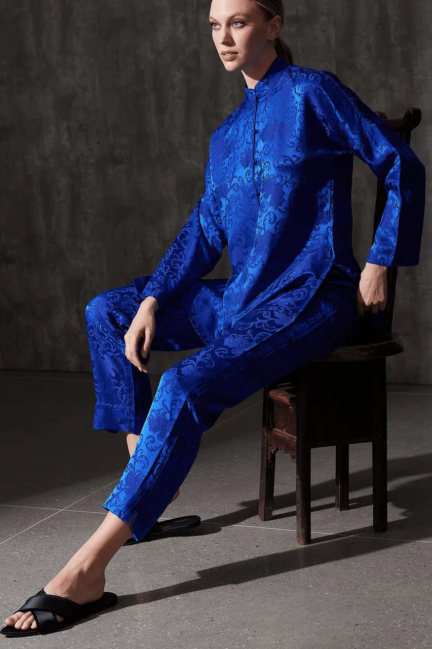 Ines Jacquard Mandarin Silk PJ