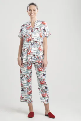 Island Cove-Printed Matte Satin PJ
