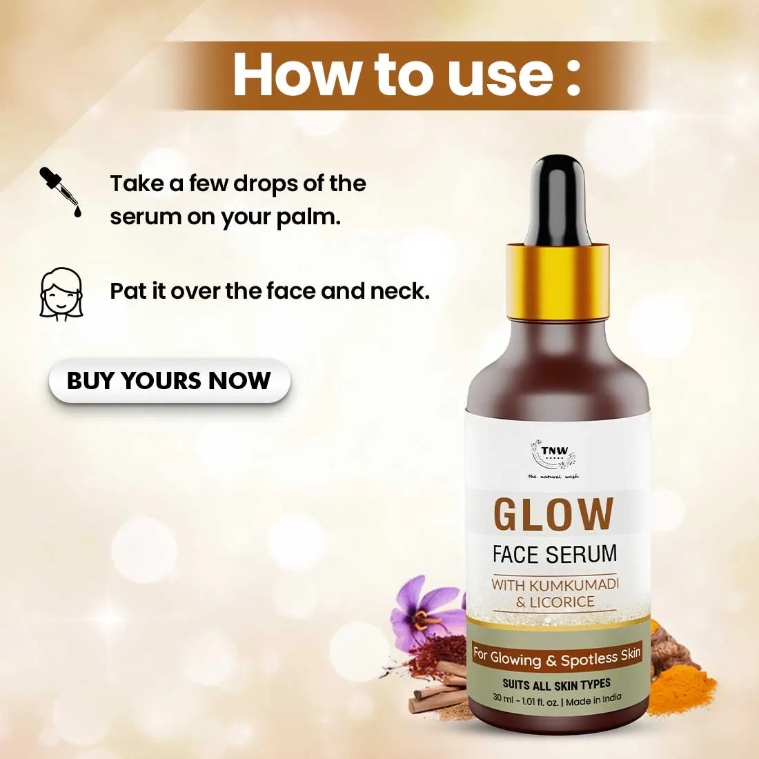 kumkumadi Glow Face Serum for Radiance.