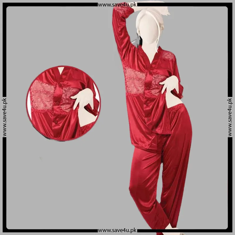 Lace and Luxury Satin Silk Pajama Duo
