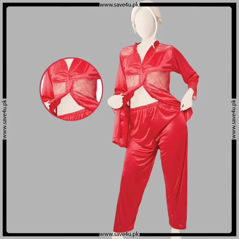 Lace and Luxury Satin Silk Pajama Duo