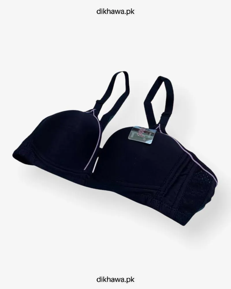 Light Weight SH8826 Comfort Black Bra - Signle Padded Non Wired - By Sister Hood- 2021