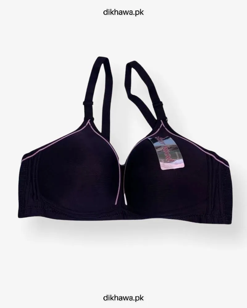 Light Weight SH8826 Comfort Black Bra - Signle Padded Non Wired - By Sister Hood- 2021