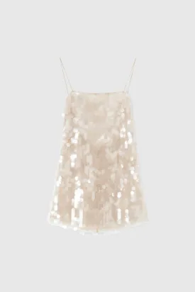 Lingerie mini dress with sequins