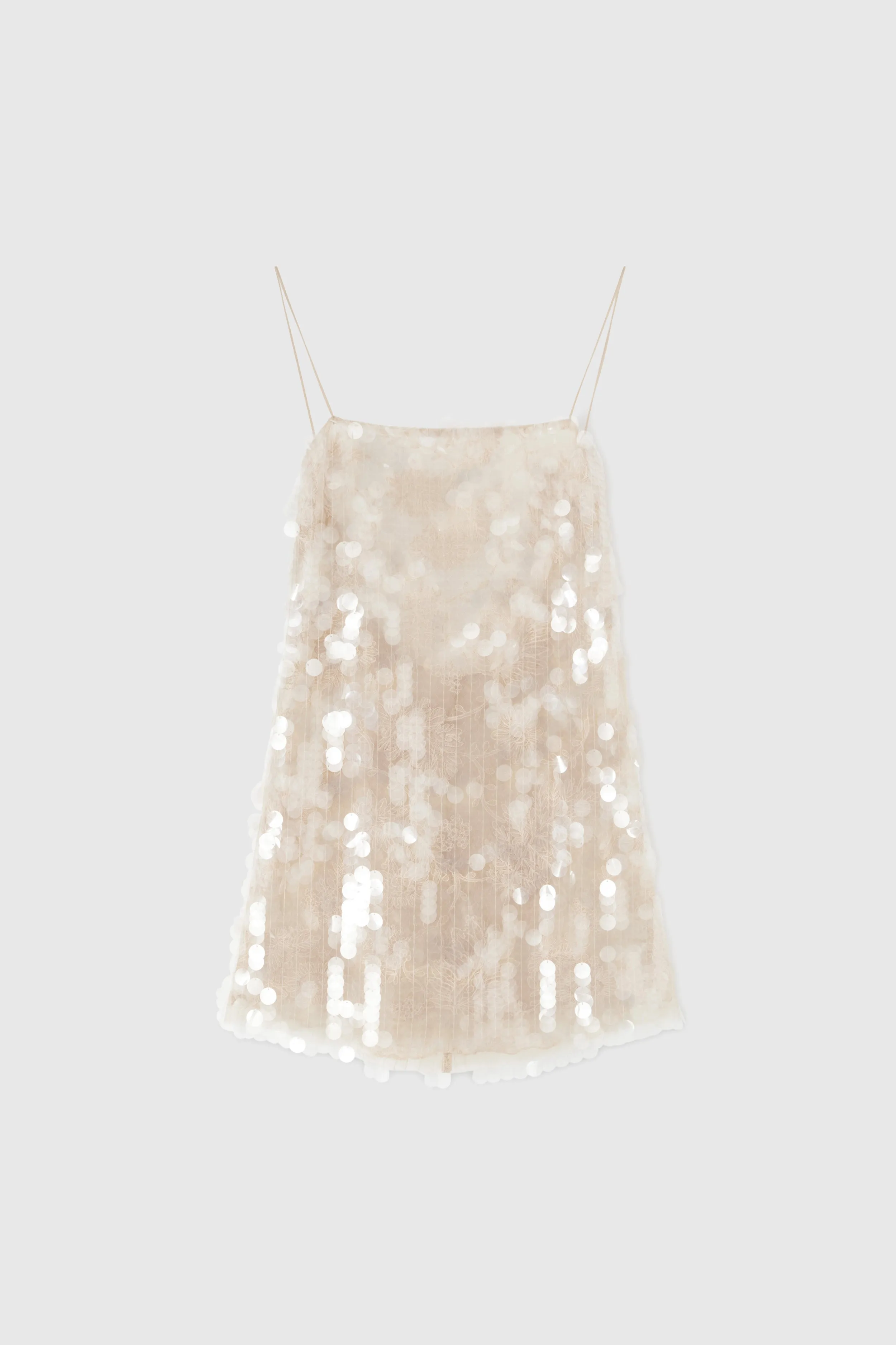 Lingerie mini dress with sequins