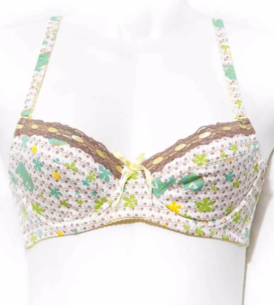 Malado Cotton Lace Bra - Non Padded Underwired Bra
