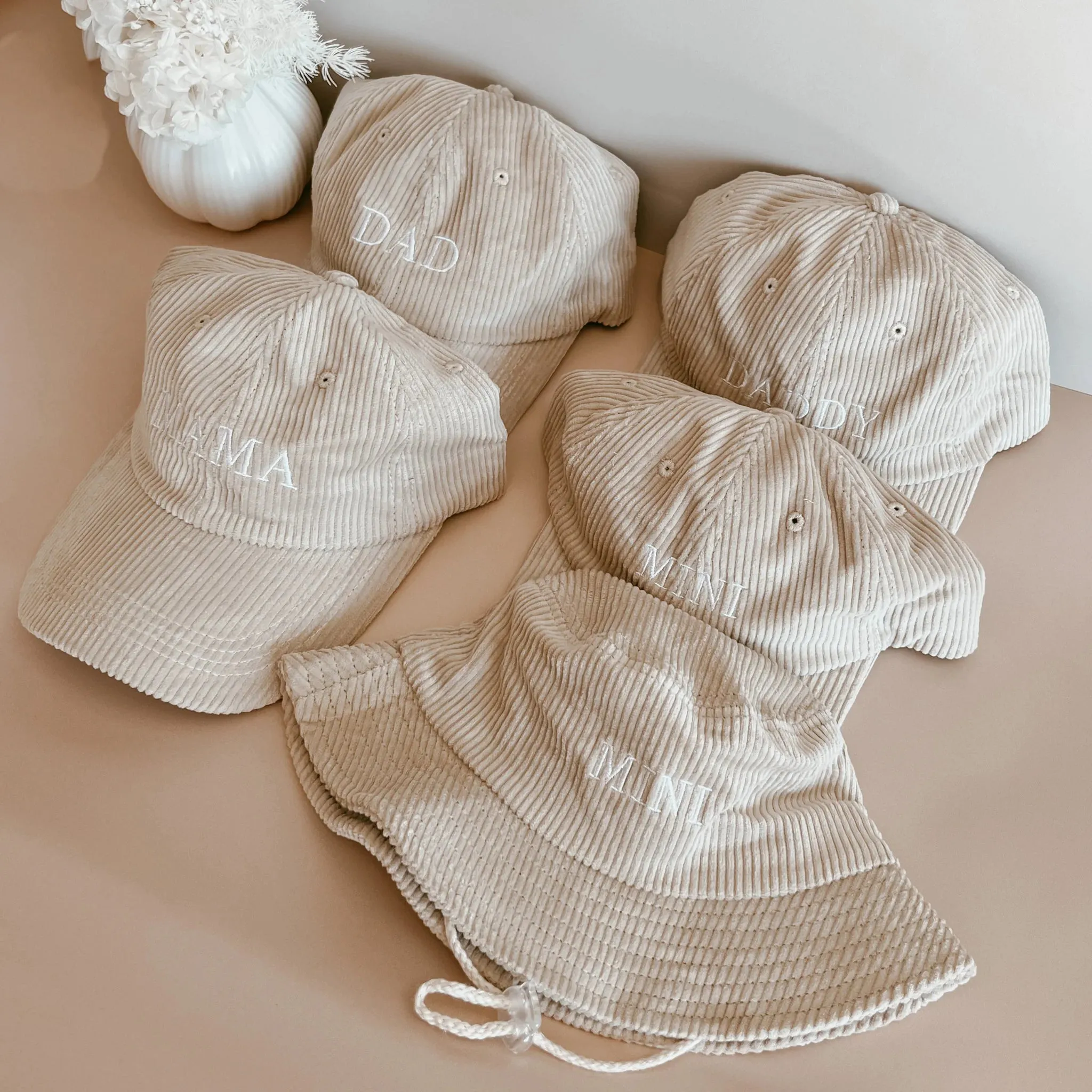'Mama' Corduroy Curve Brim Hat
