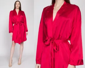 Med-Lrg 90s Victoria's Secret Red Silk Robe