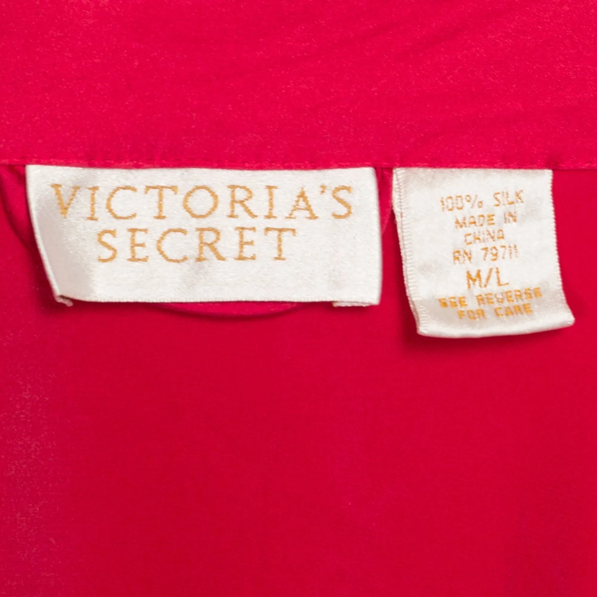 Med-Lrg 90s Victoria's Secret Red Silk Robe
