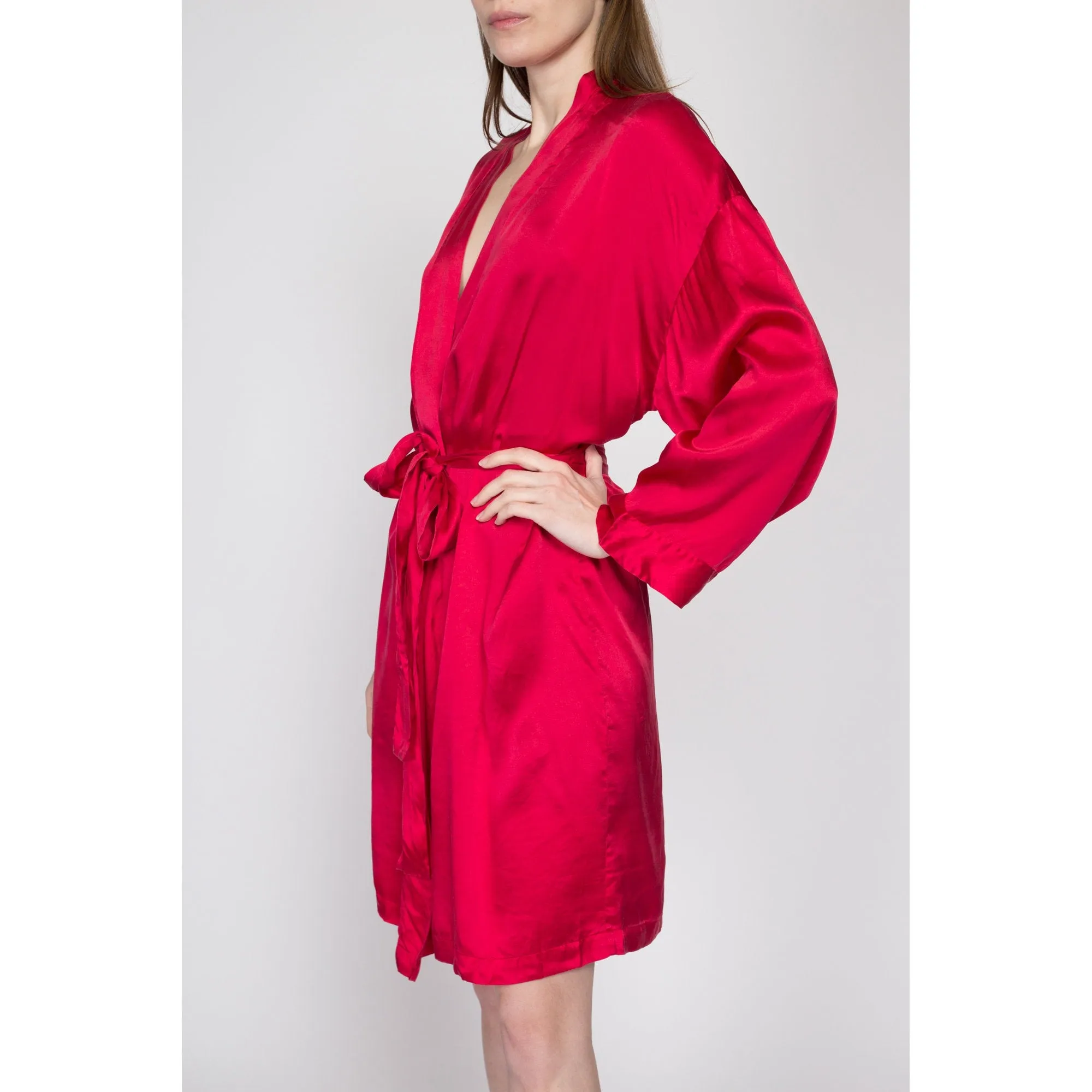Med-Lrg 90s Victoria's Secret Red Silk Robe