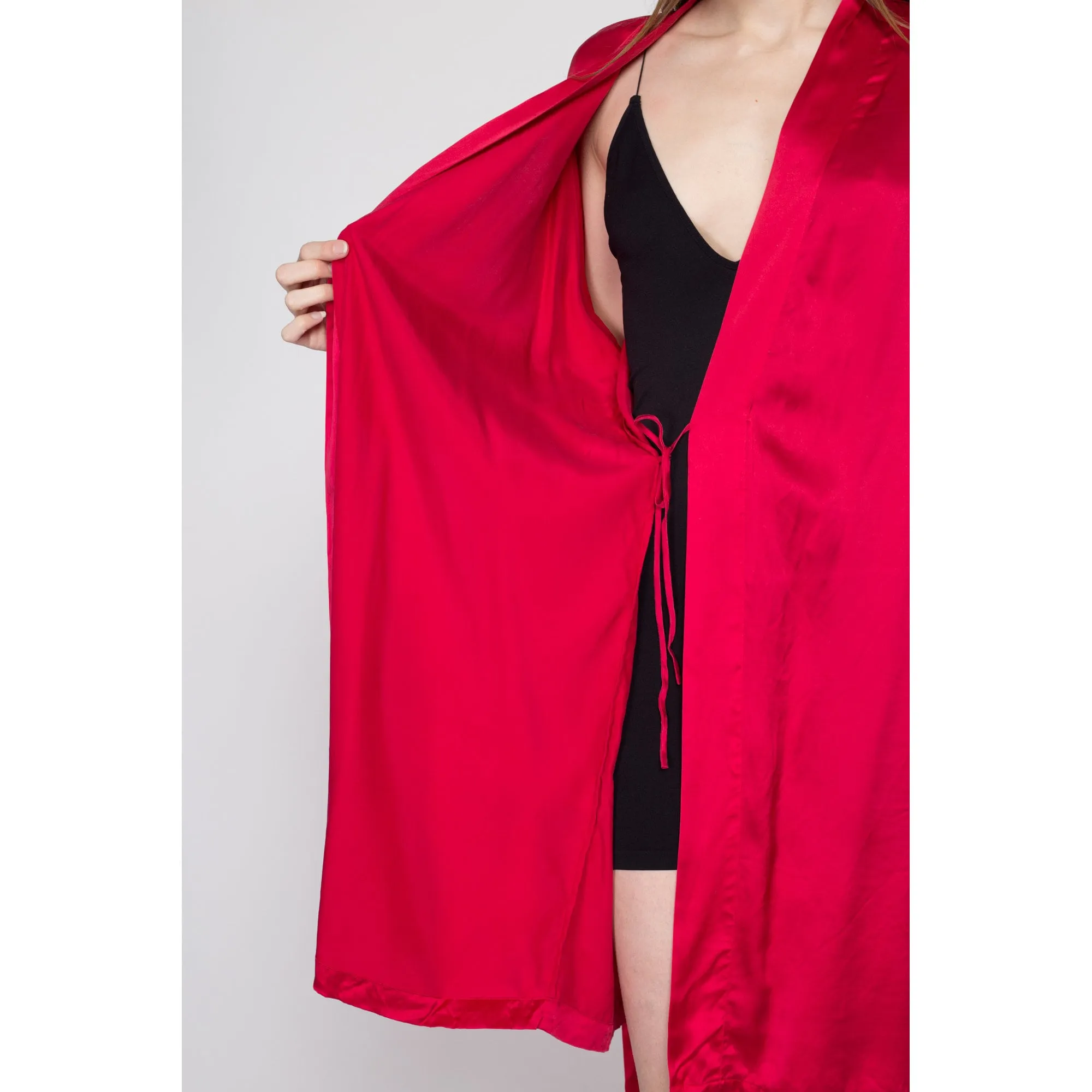 Med-Lrg 90s Victoria's Secret Red Silk Robe