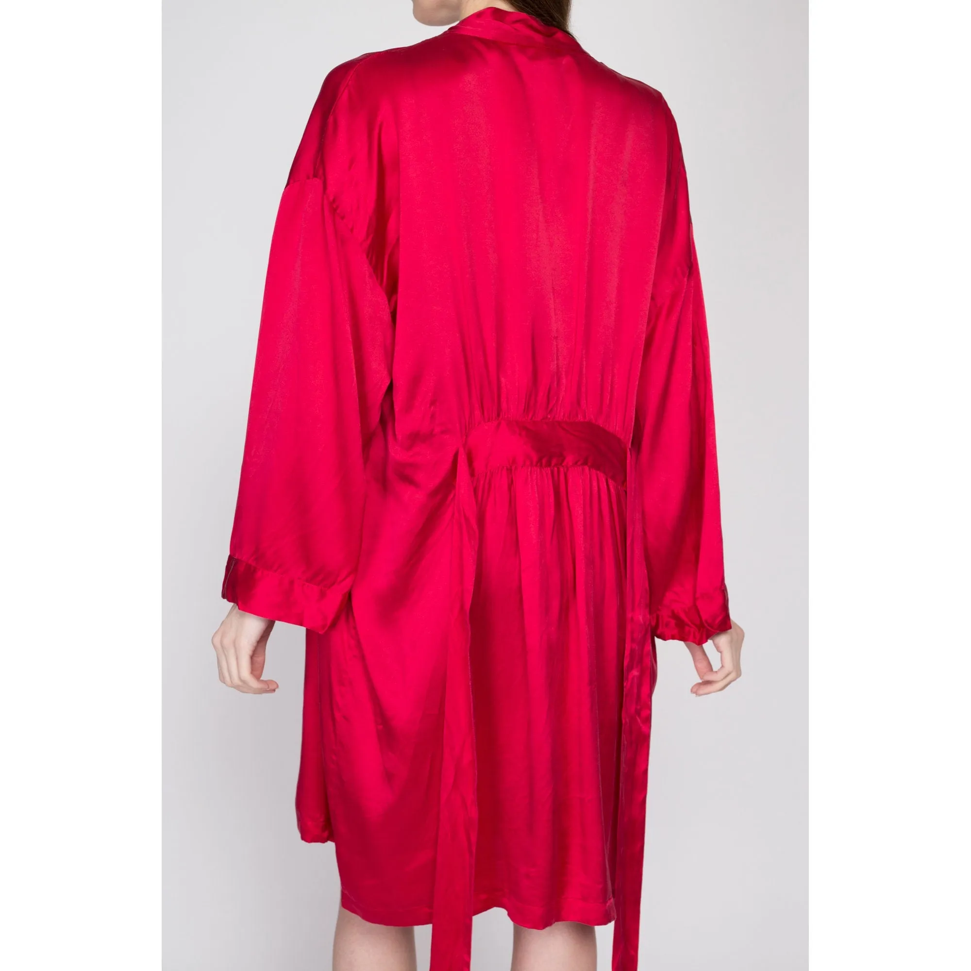 Med-Lrg 90s Victoria's Secret Red Silk Robe