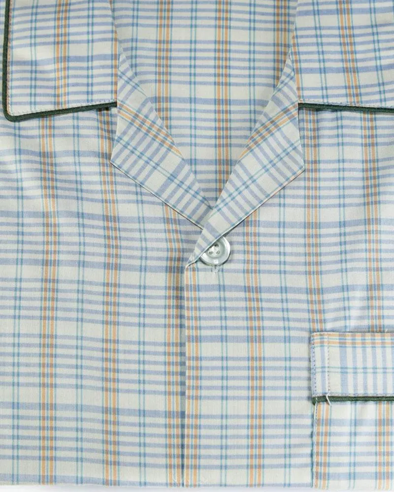 Mens Wedding Nightwear - Checkered Design Nightdress By Hy-Brow Plus High Classic