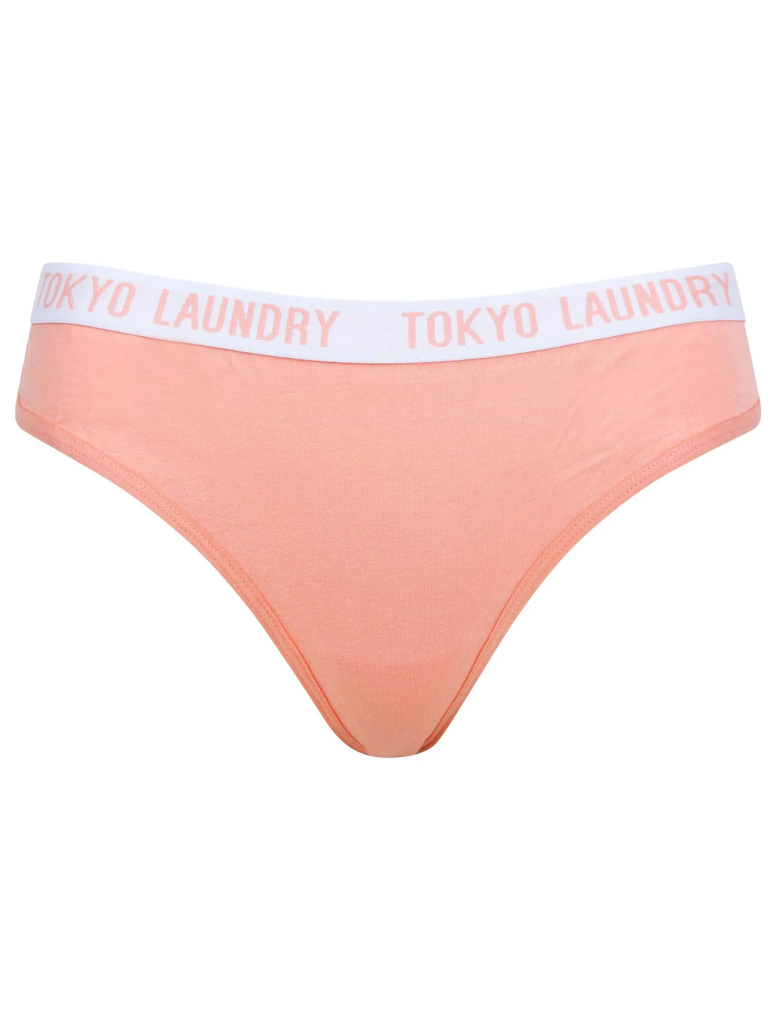 Milla (5 Pack) Cotton Assorted Thongs in Bridal Rose / Mid Grey Marl / Jet Black - Tokyo Laundry