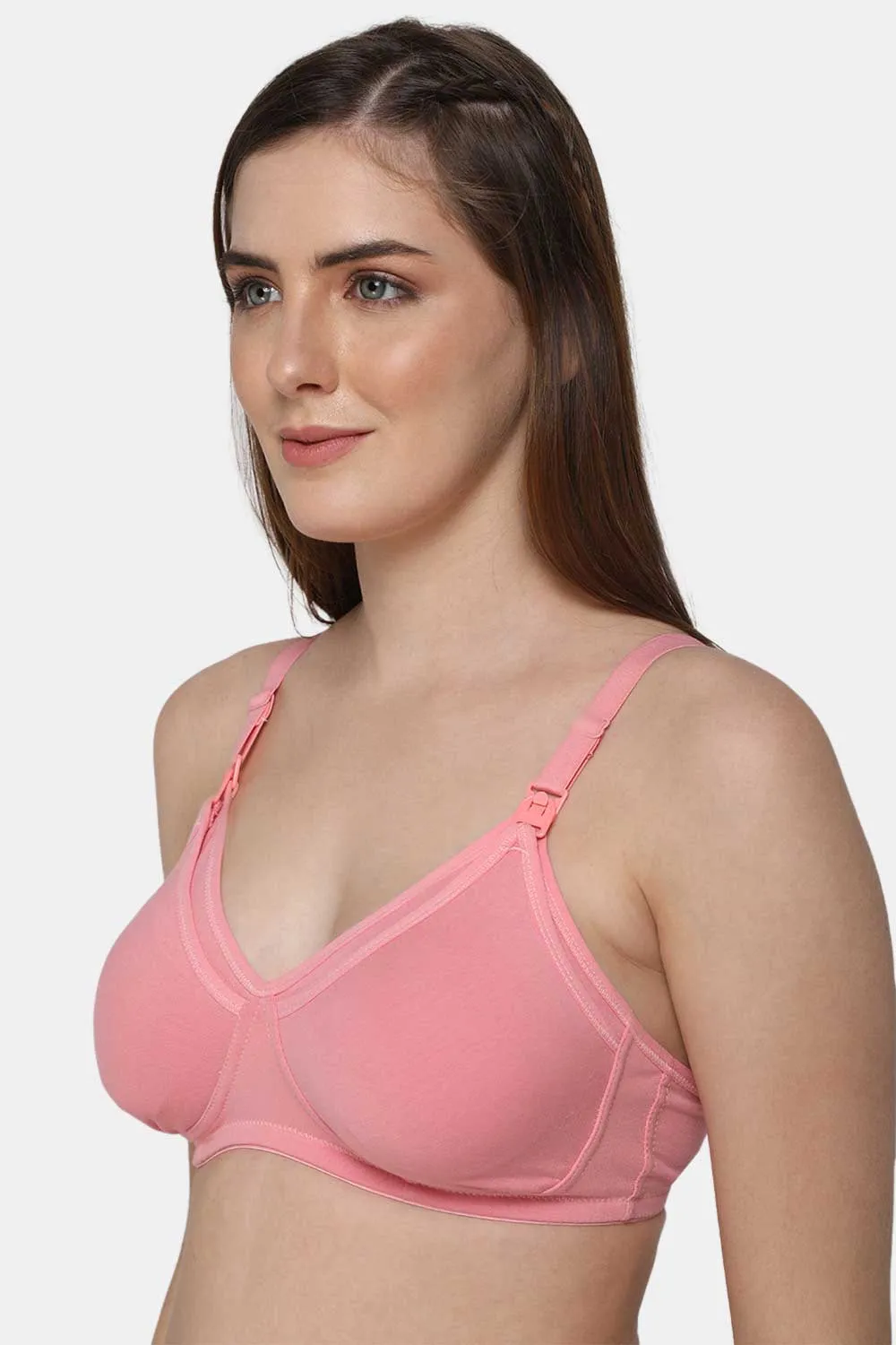 Moisture absorbent Cotton Blend Medium Coverage Non-Padded Intimacy Nursing Bra Other Shades- FB909