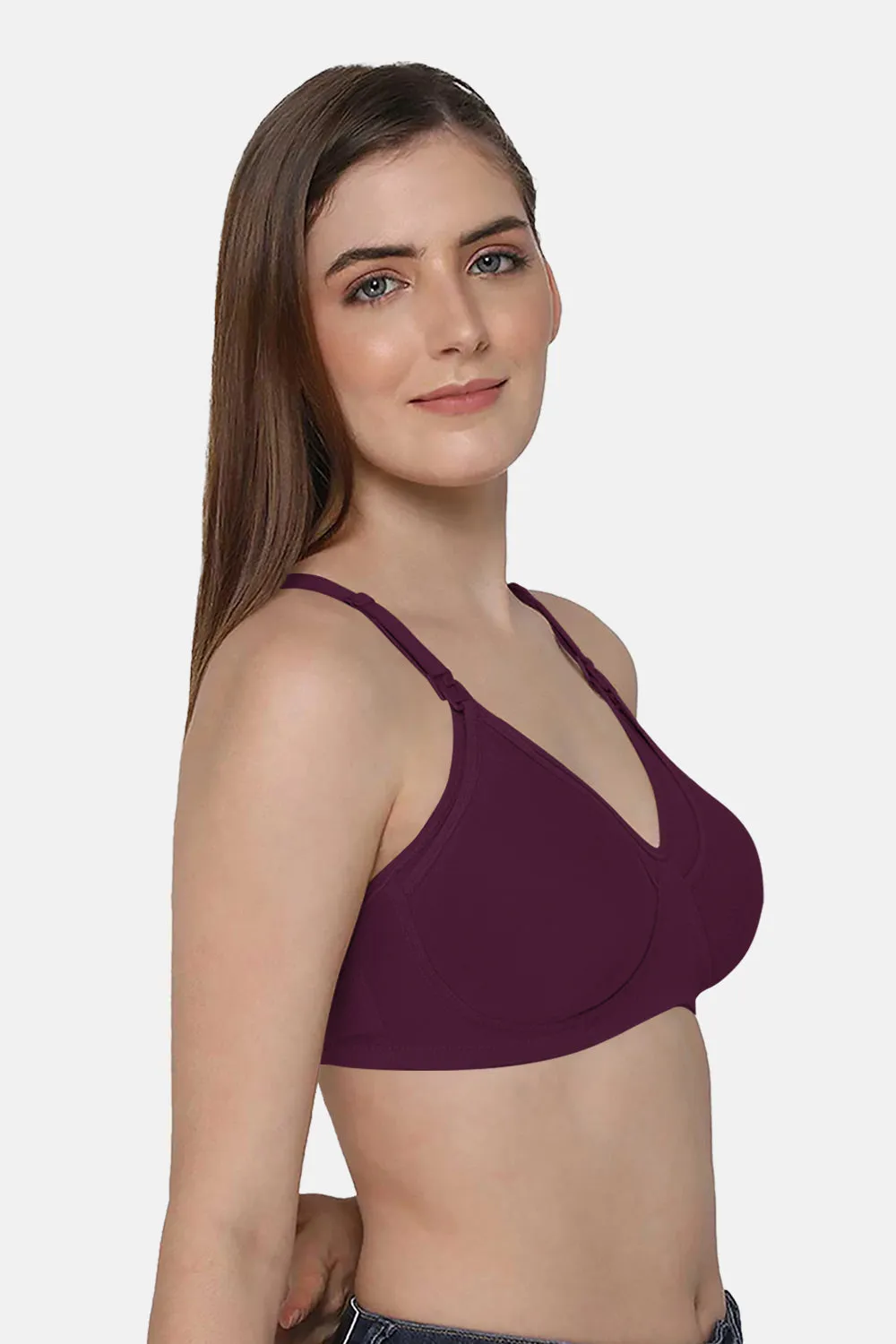 Moisture absorbent Cotton Blend Medium Coverage Non-Padded Intimacy Nursing Bra Other Shades- FB909