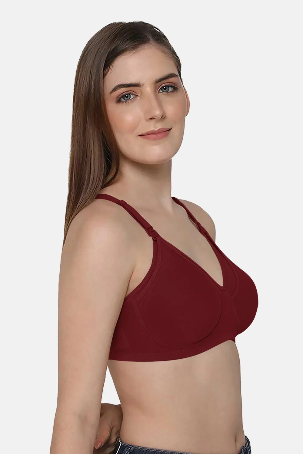 Moisture absorbent Cotton Blend Medium Coverage Non-Padded Intimacy Nursing Bra Other Shades- FB909