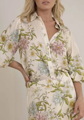Momento Cream Floral Blouse
