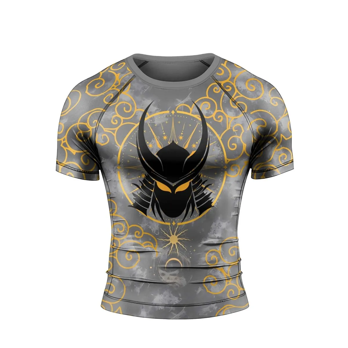 Moonlight Samurai Men's Short Sleeve Rash Guard