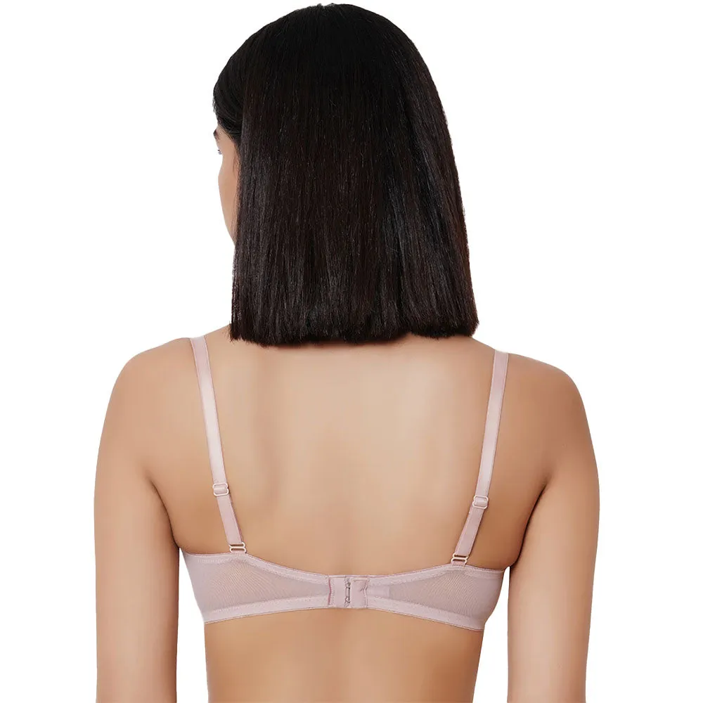 Mysa Padded Non-Wired 3/4th Cup Everyday Wear Medium coverage T-Shirt Bra - Beige
