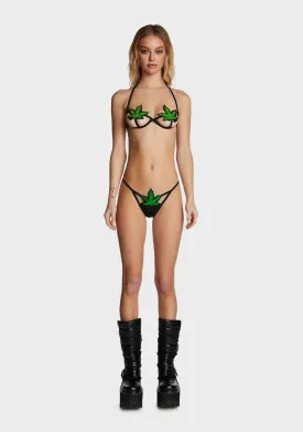 Nature's Secret Lingerie Set - Sequin Leaf