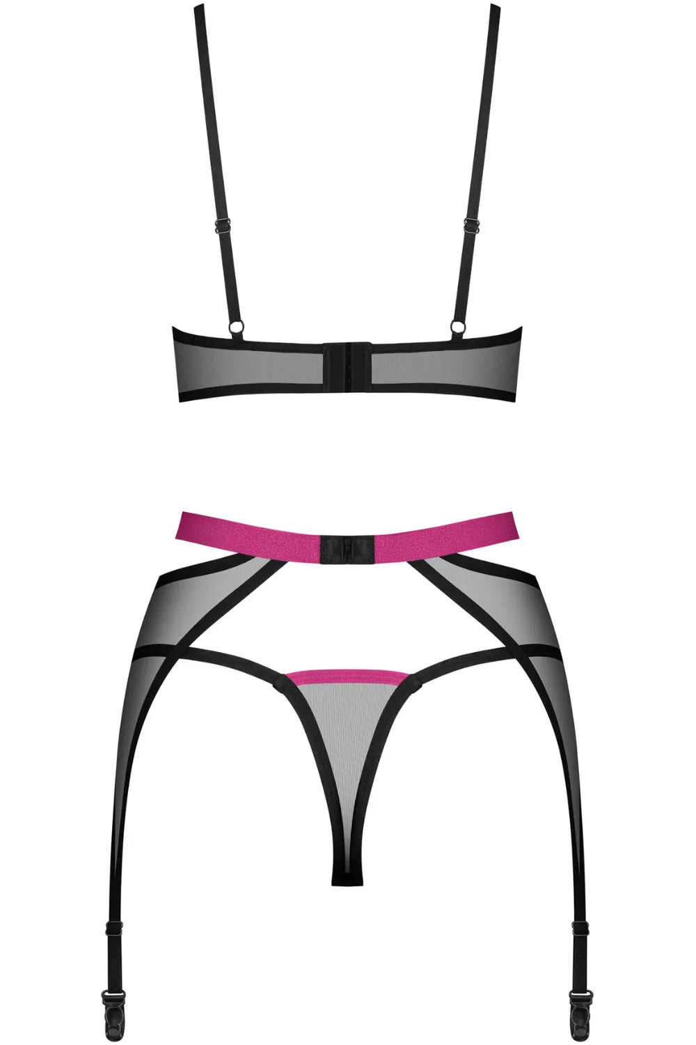 Novenes Bra, Thong & Suspender